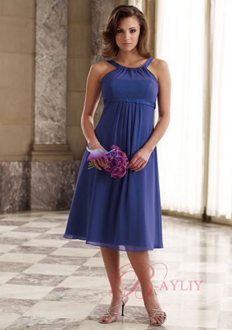 Blauwe jurk voor bruiloft