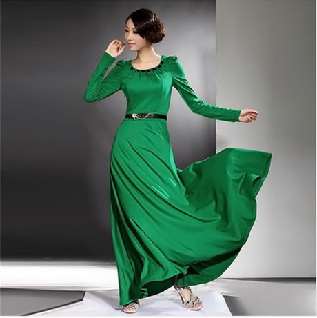 Lange jurk groen