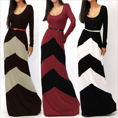 Maxi dress lange mouw