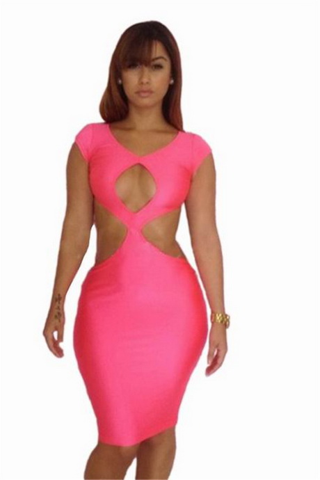 Neon roze jurk