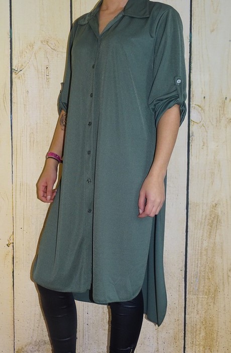 Groene lange blouse