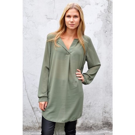 Lange groene blouse