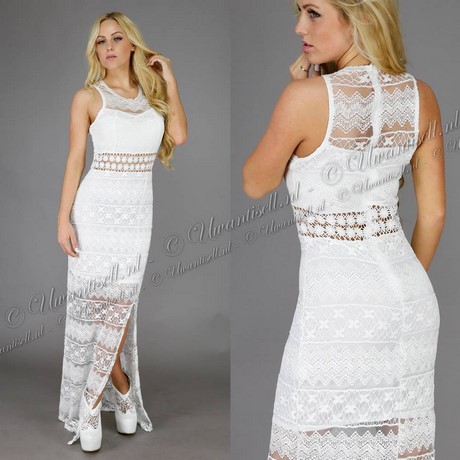Witte jurk met kant