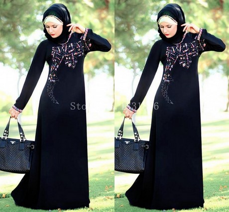 Zwarte marokkaanse jurk