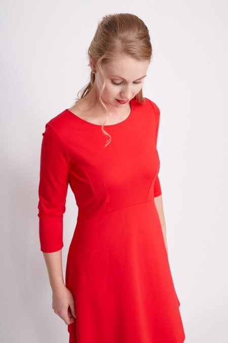 A lijn jurk rood