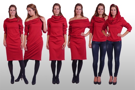 Rode jurk winter