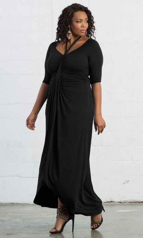 Zwarte jurk plus size