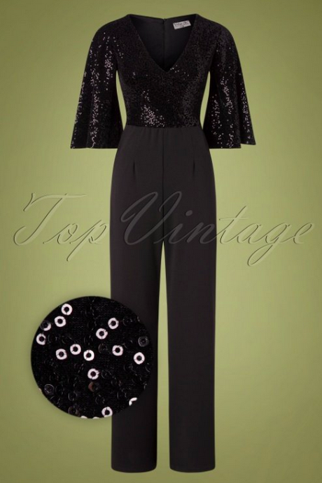 Jumpsuit zwart kerst