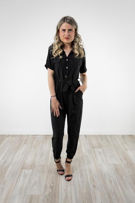 Korte jumpsuit lange mouwen