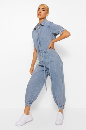 Spijker jumpsuit kort