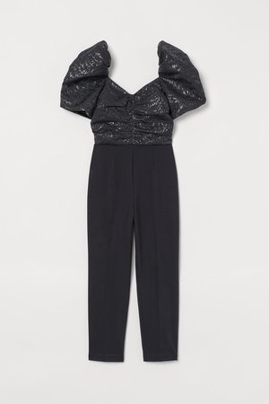 Zwarte korte jumpsuit