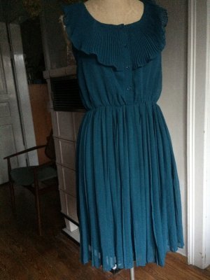 Blauwe chiffon jurk