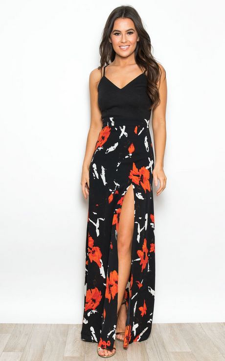 Maxi dress met split