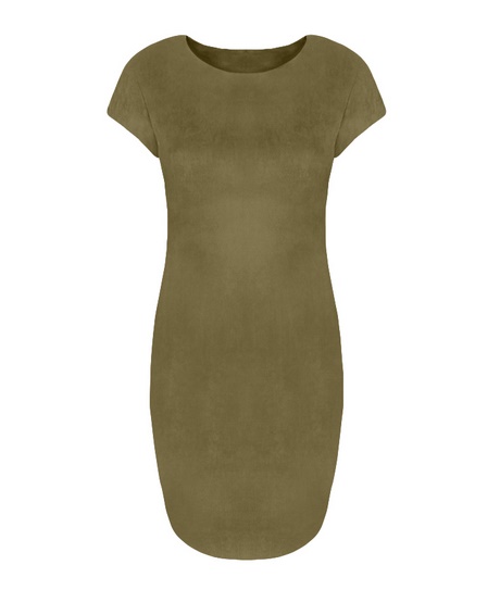 Groene suede jurk