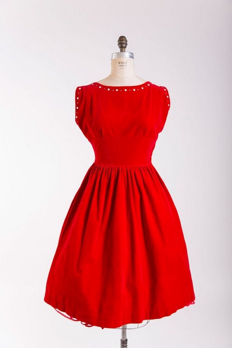 Rode velvet jurk