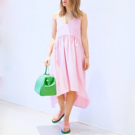 Roze midi jurk