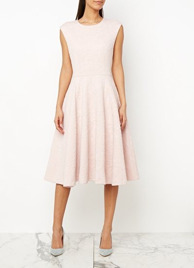 Roze midi jurk