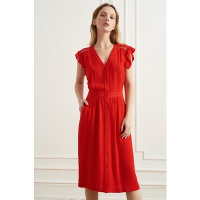 Top vintage rode jurk
