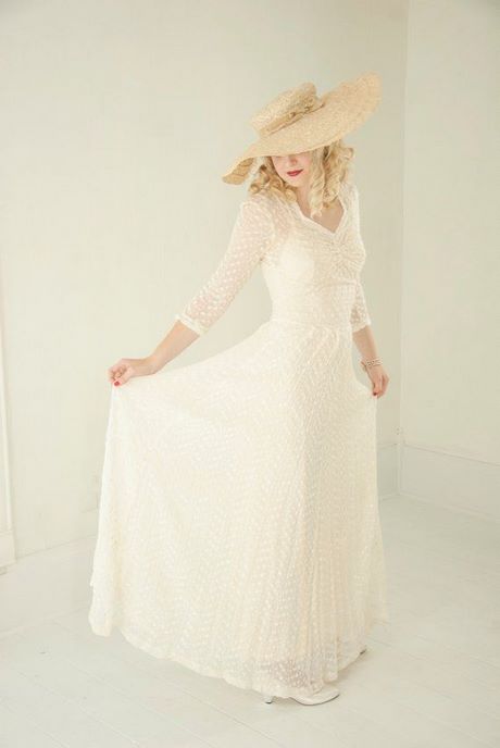 Vintage witte jurk