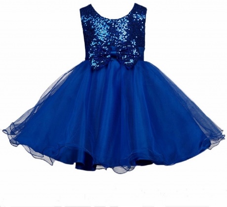 Blauwe meisjes jurk