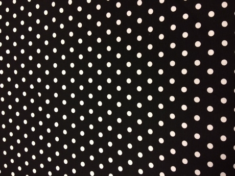 Polka dot jurk zwart wit