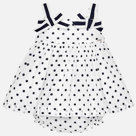 Polkadot jurk blauw