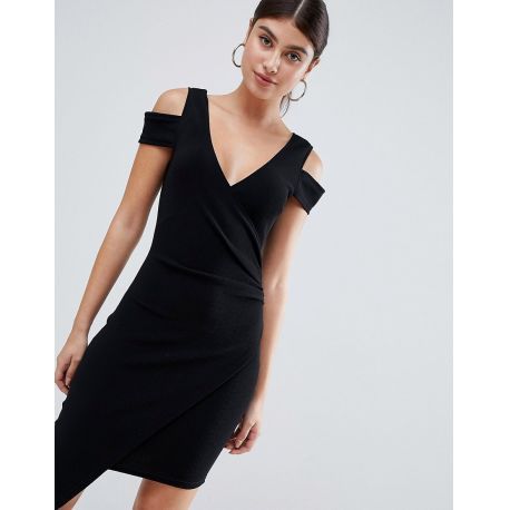 Split jurk zwart