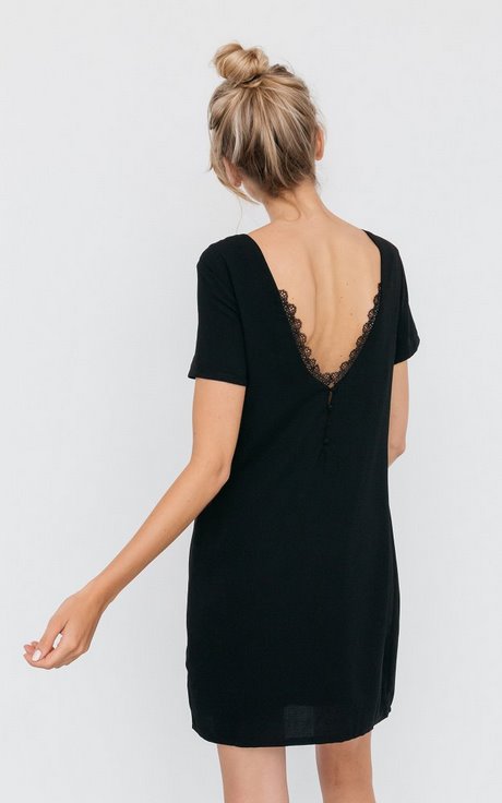 Zwarte jurk lage rug