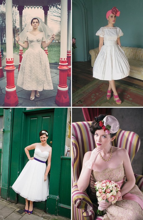 Jaren 1950 stijl trouwjurken