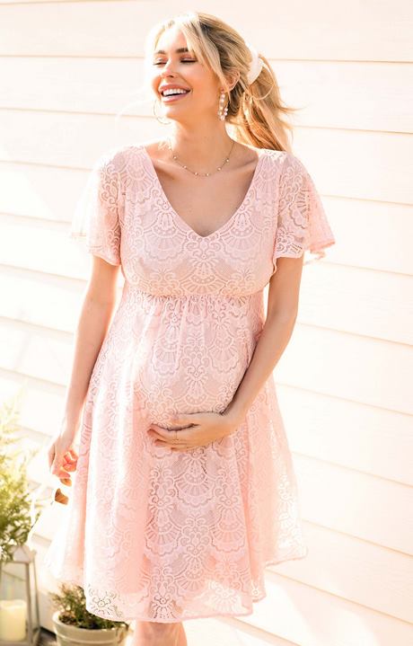 Roze moederschap jurken