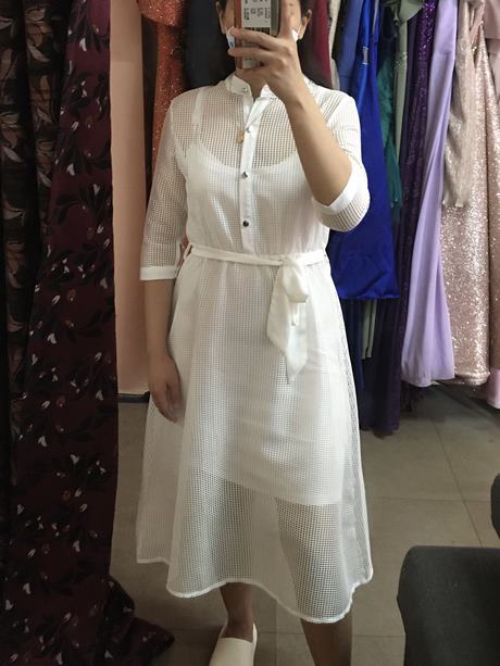 Witte casual jurk