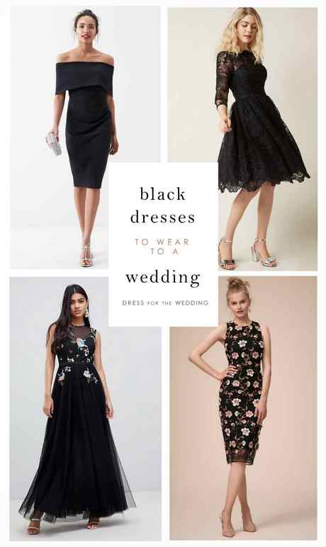 Zwarte jurk voor bruiloft gast