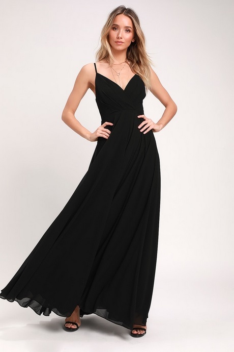 Zwarte Lange maxi jurk
