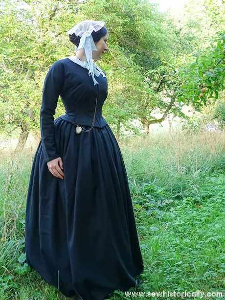 Zwarte victoriaanse jurk