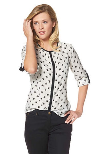 Blouse zwart wit