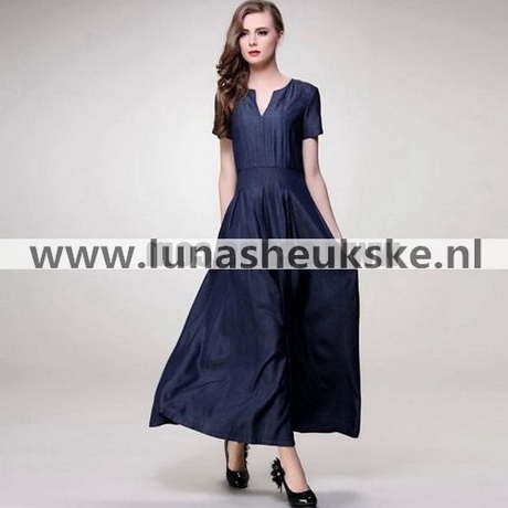 Maxi dress met korte mouwen