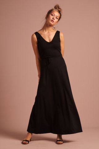 Zwarte lange jurk only