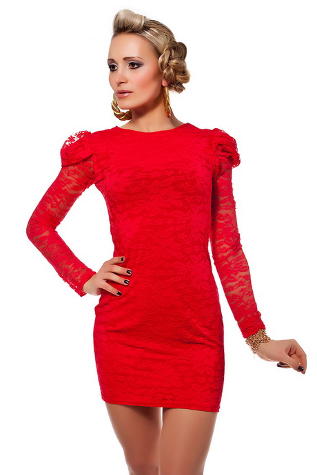 Rode jurk kant