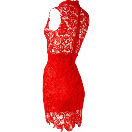 Rode jurk kant