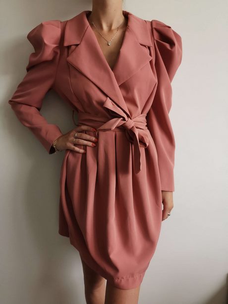 Roze blazer jurk