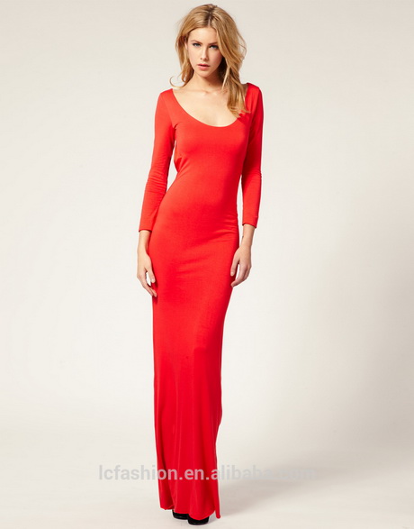 Strakke rode jurk