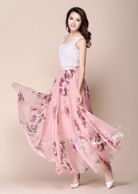 Roze chiffon jurk