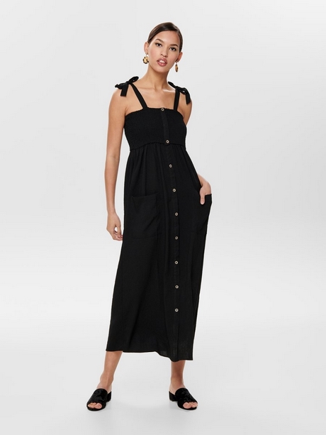 Zwarte maxi jurk only