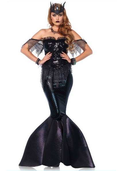 Zwarte zeemeermin jurk