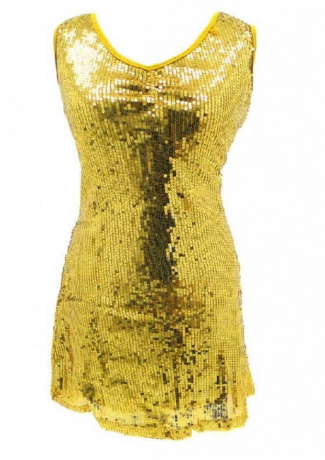 Gouden glitterjurk