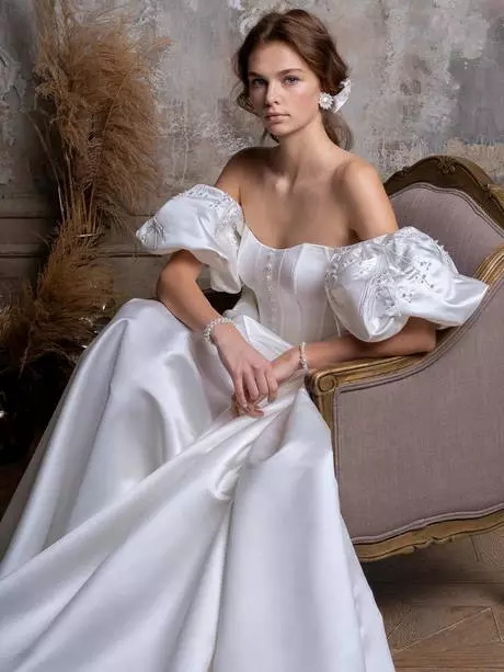 Satin wedding dresses 2024