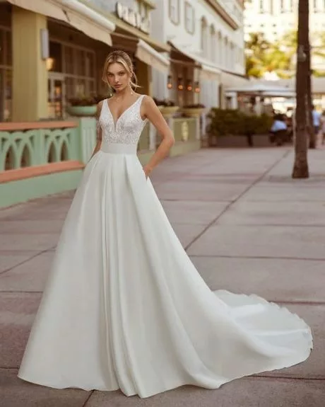 Satin wedding dresses 2024