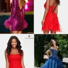 Red short homecoming dresses 2024