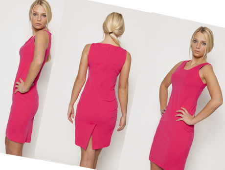 Fuchsia roze jurk