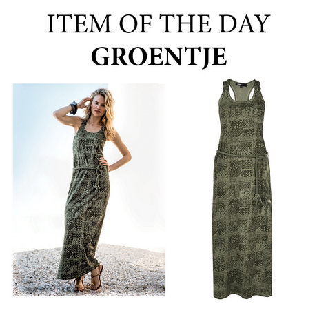 Groene maxi jurk